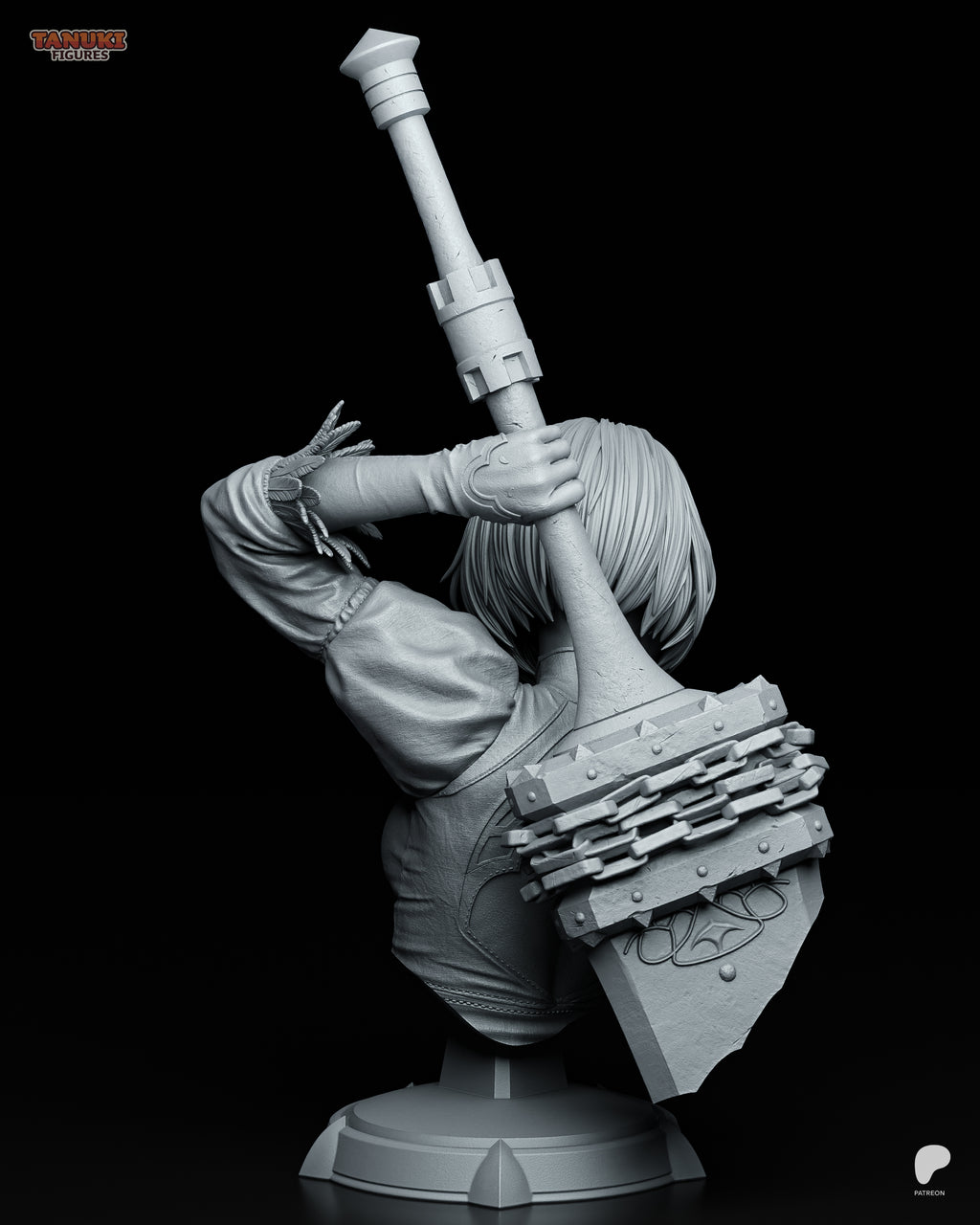 2B (NieR: Automata) - Busto — Figura Coleccionável Premium em Resina 3D