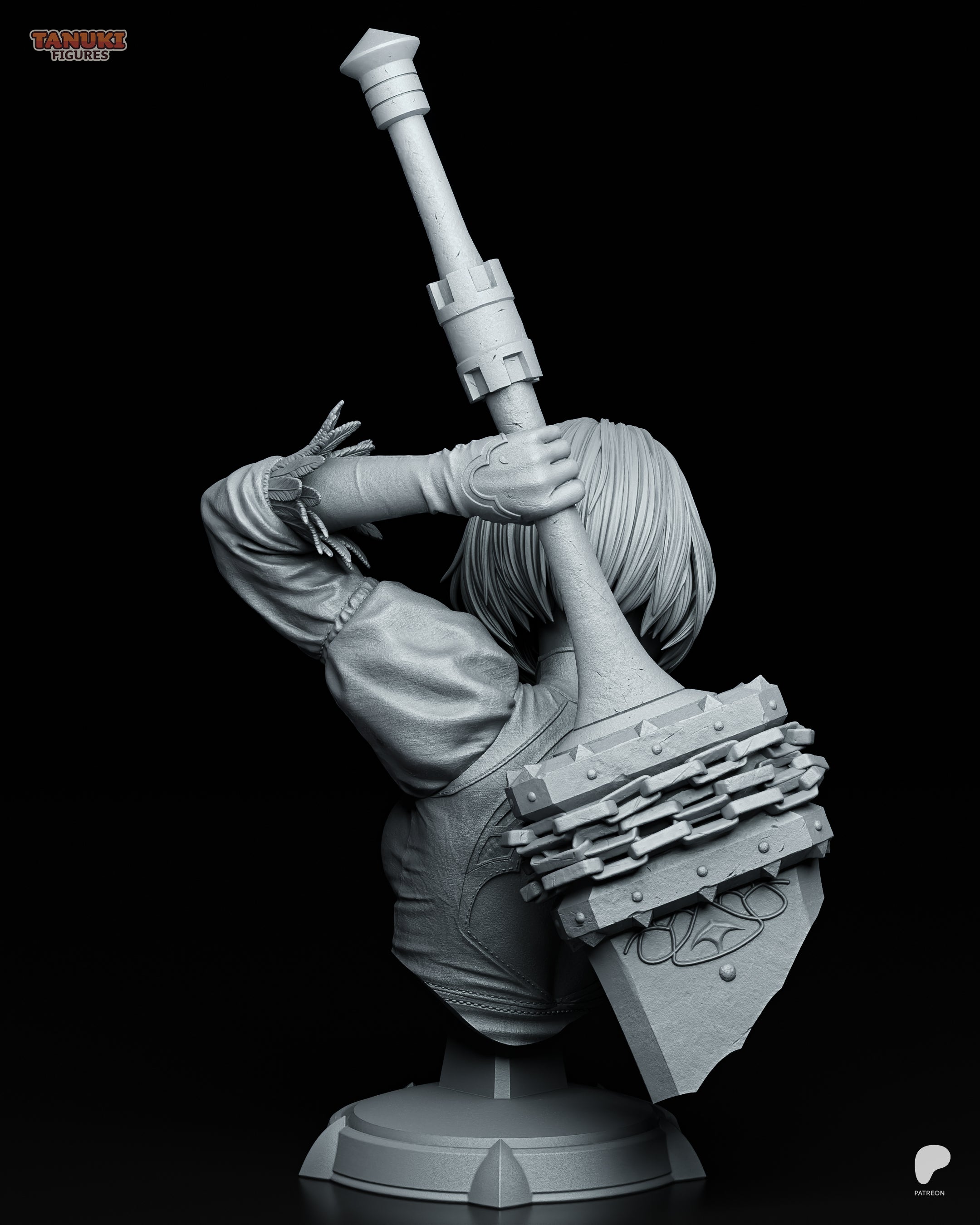 2B (NieR: Automata) - Busto — Figura Coleccionável Premium em Resina 3D