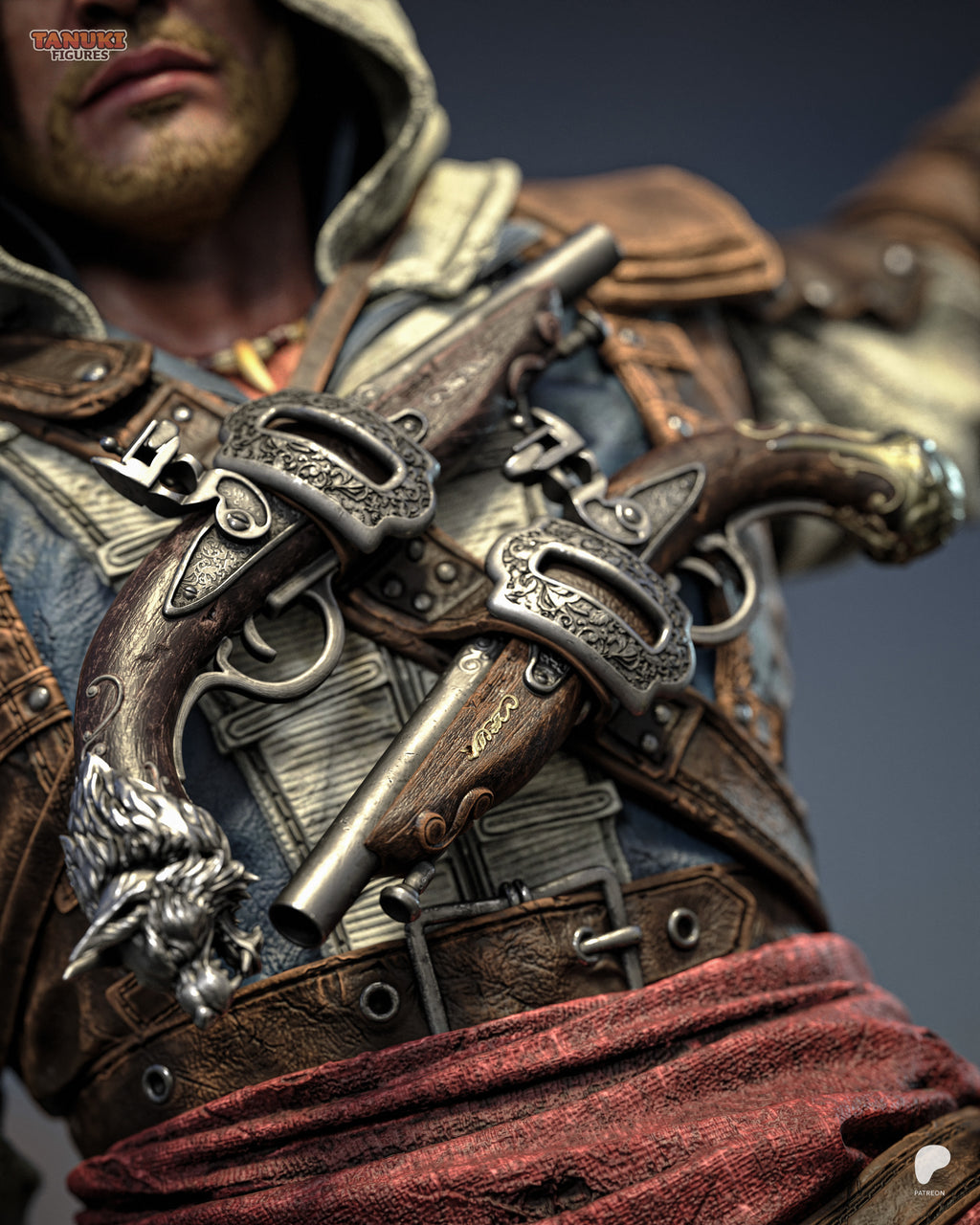 Edward - Assassin's Creed Black Flag — Figura Coleccionável Premium em Resina 3D