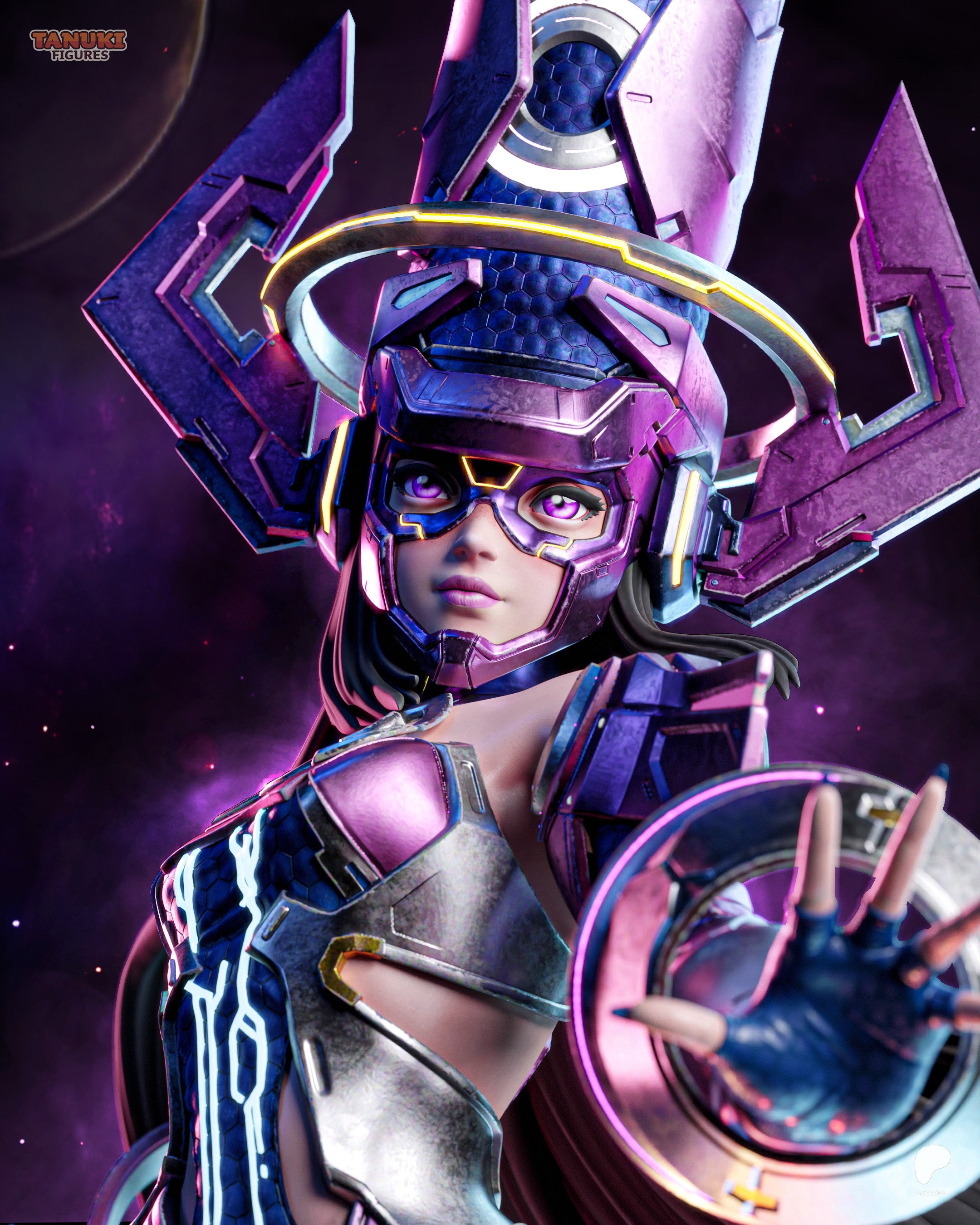 Galacta — Figura Coleccionável Premium em Resina 3D