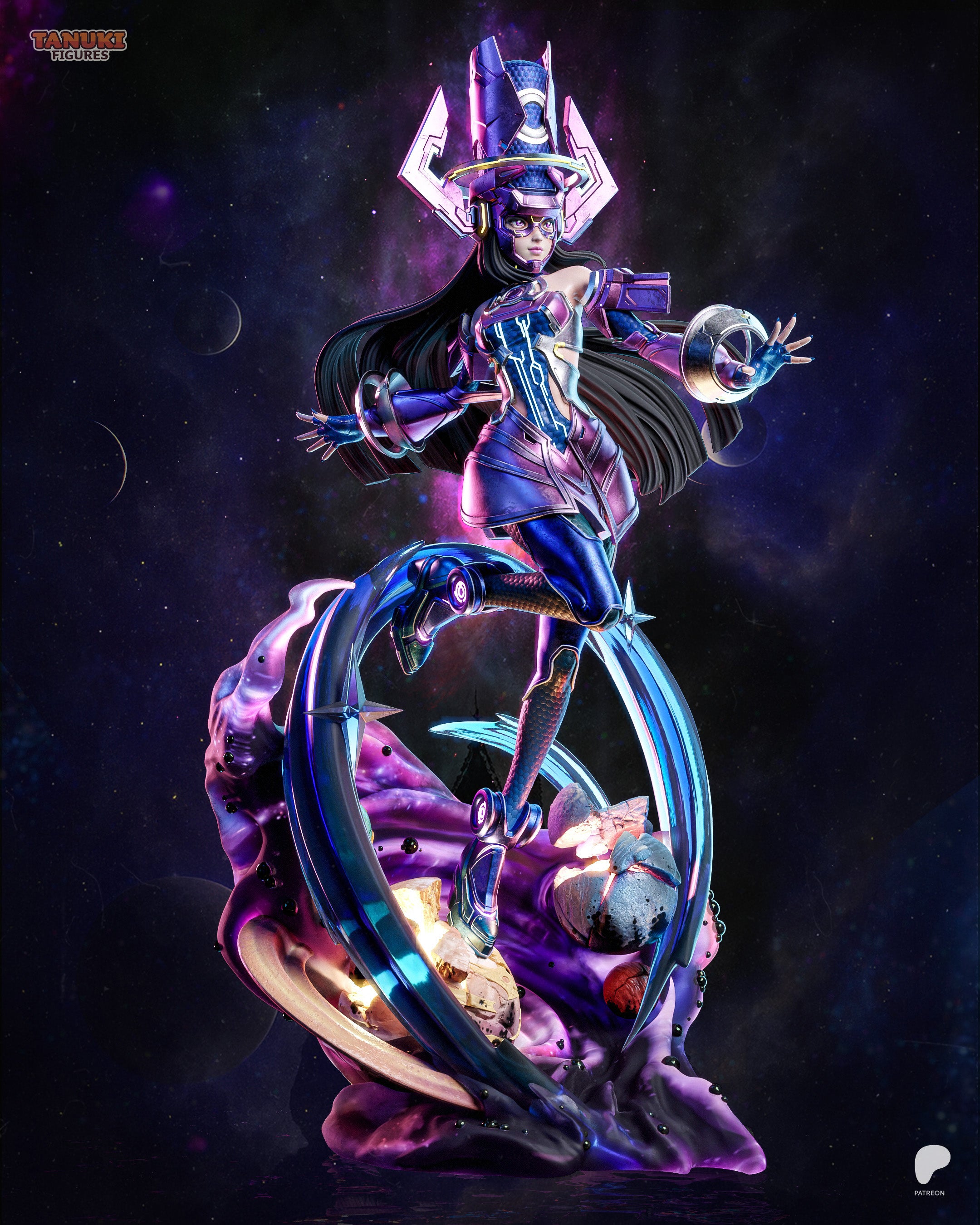 Galacta — Figura Coleccionável Premium em Resina 3D