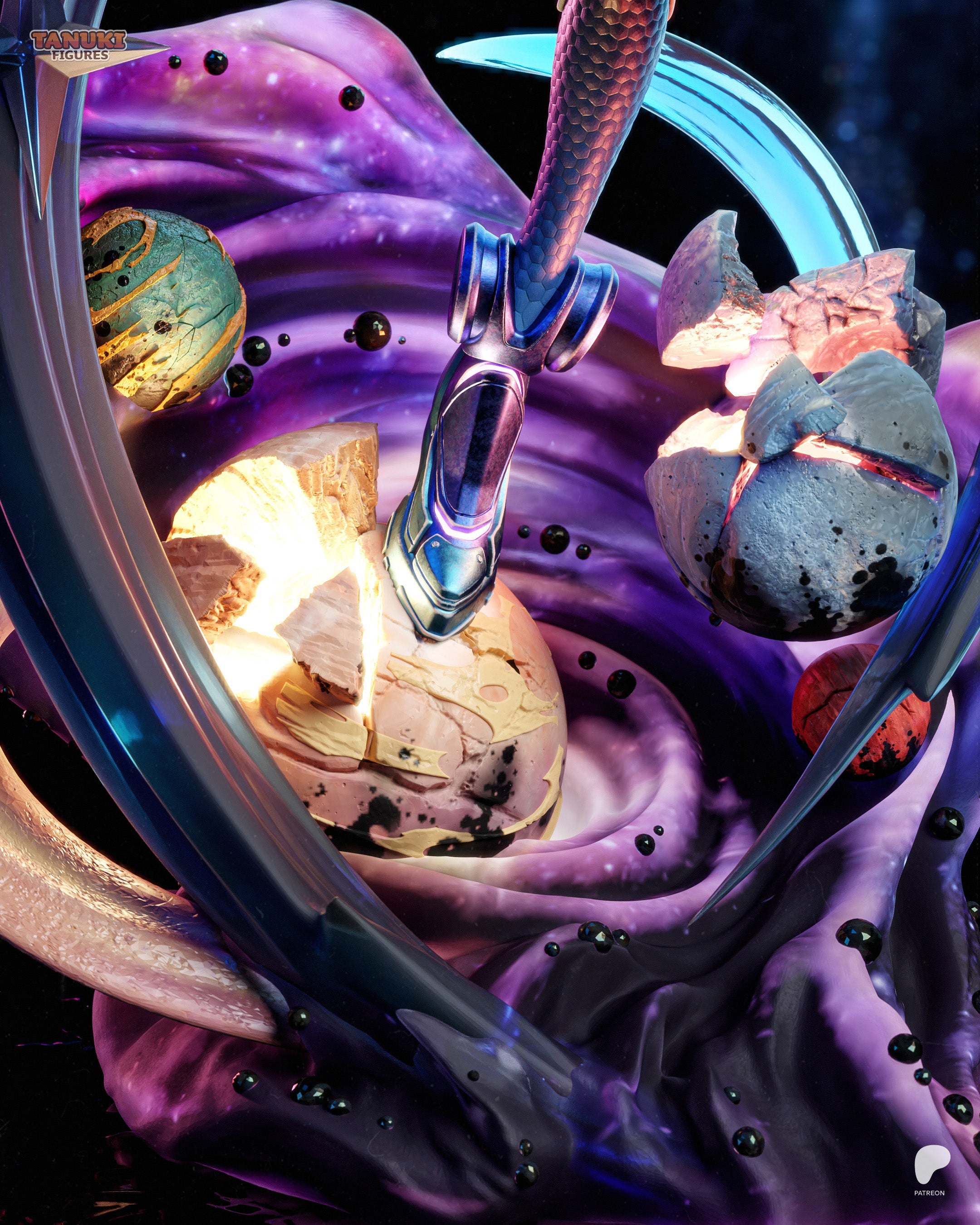 Galacta — Figura Coleccionável Premium em Resina 3D
