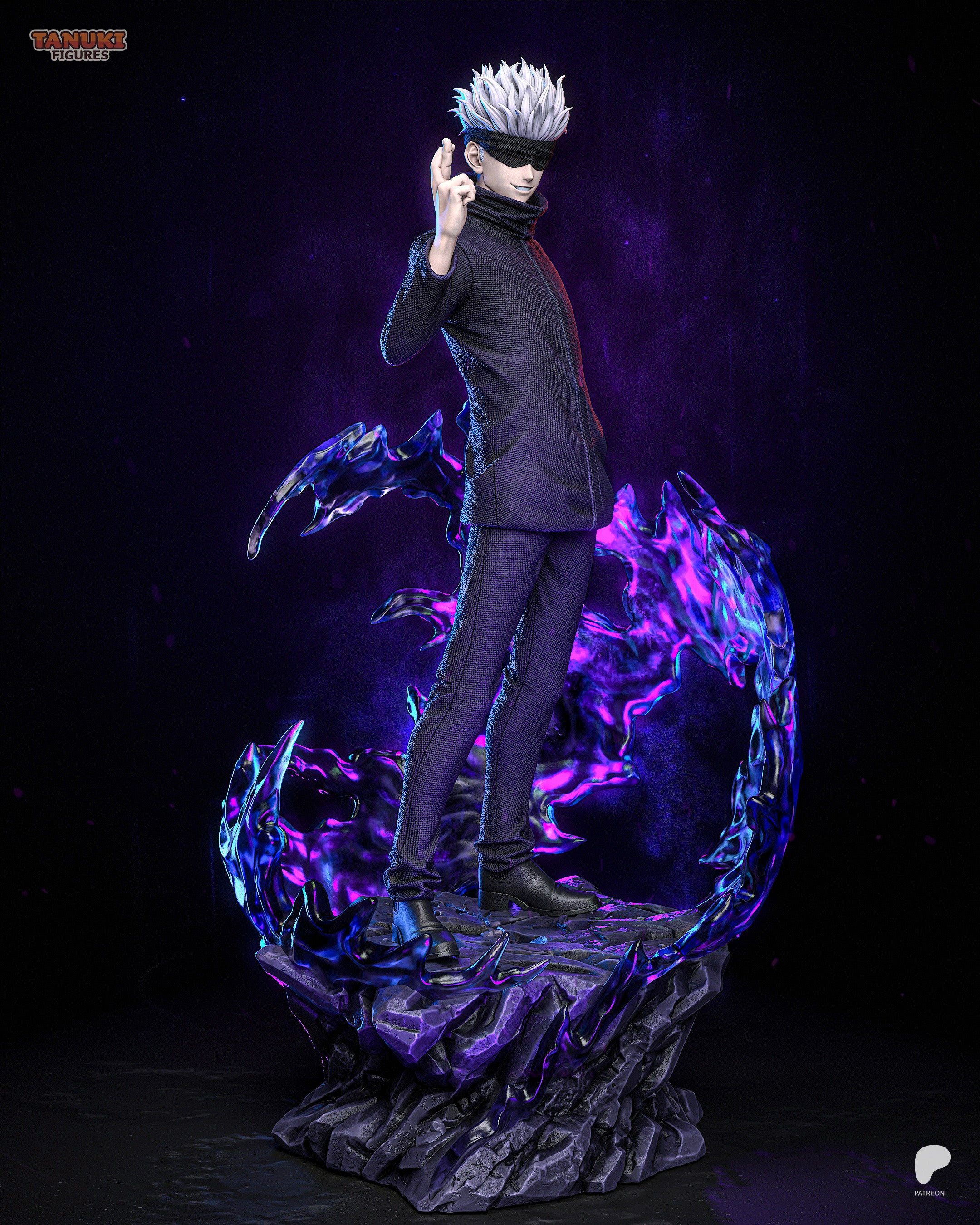 Satoro Gojo - Jujutsu Kaisen — Figura Coleccionável Premium em Resina 3D