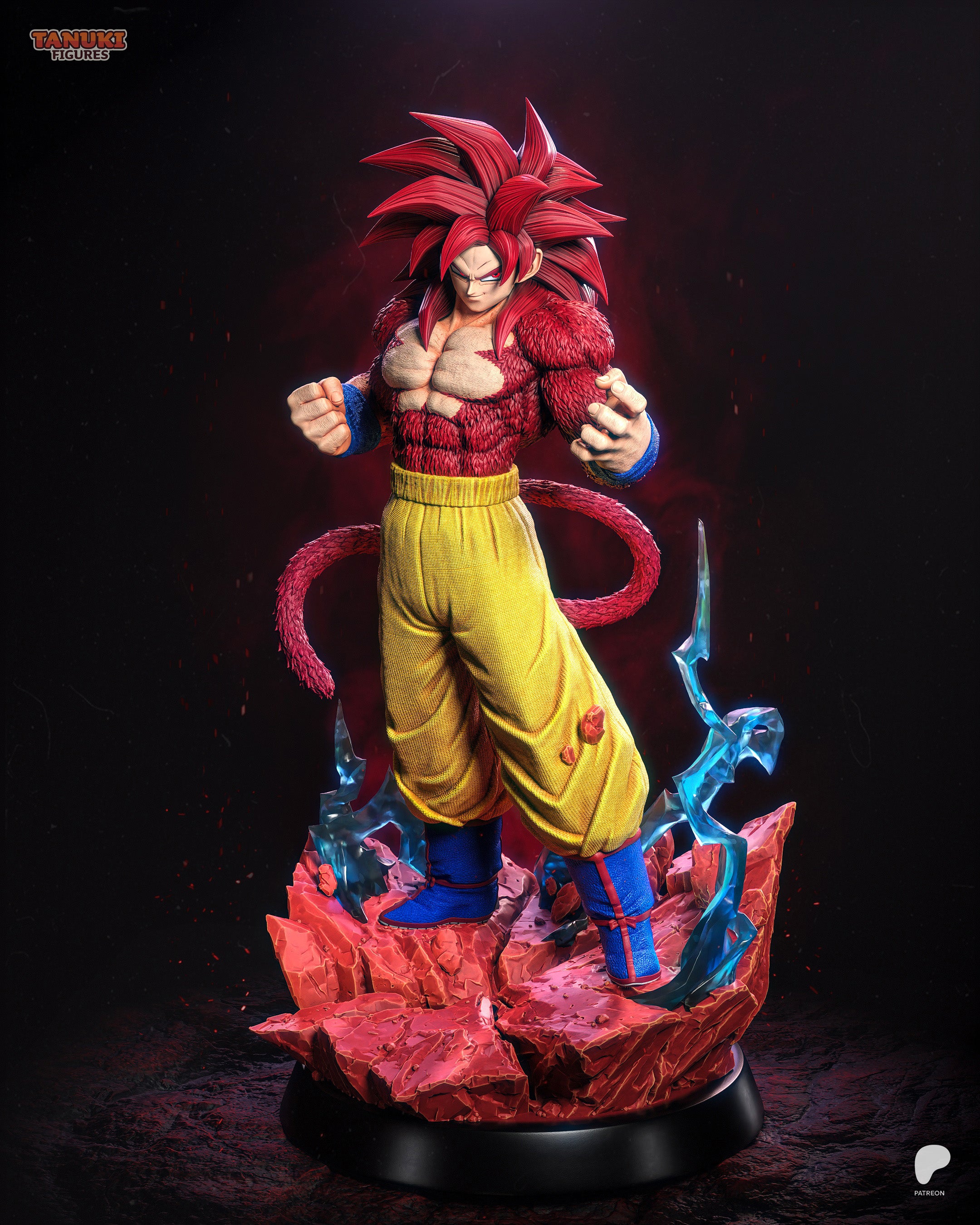 Goku SSJ4 — Dragon Ball DAIMA | Figura Coleccionável Premium em Resina 3D