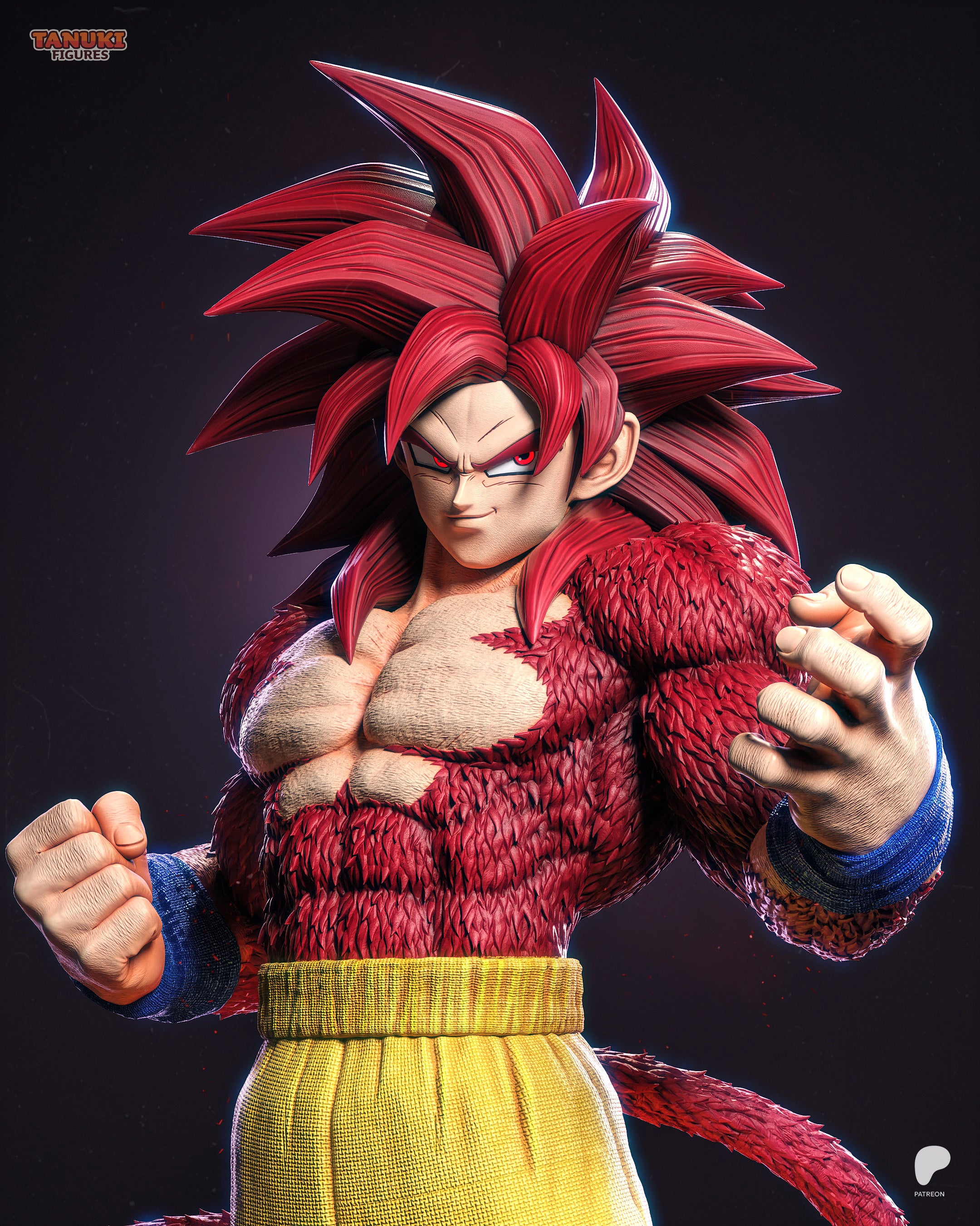 Goku SSJ4 — Dragon Ball DAIMA | Figura Coleccionável Premium em Resina 3D