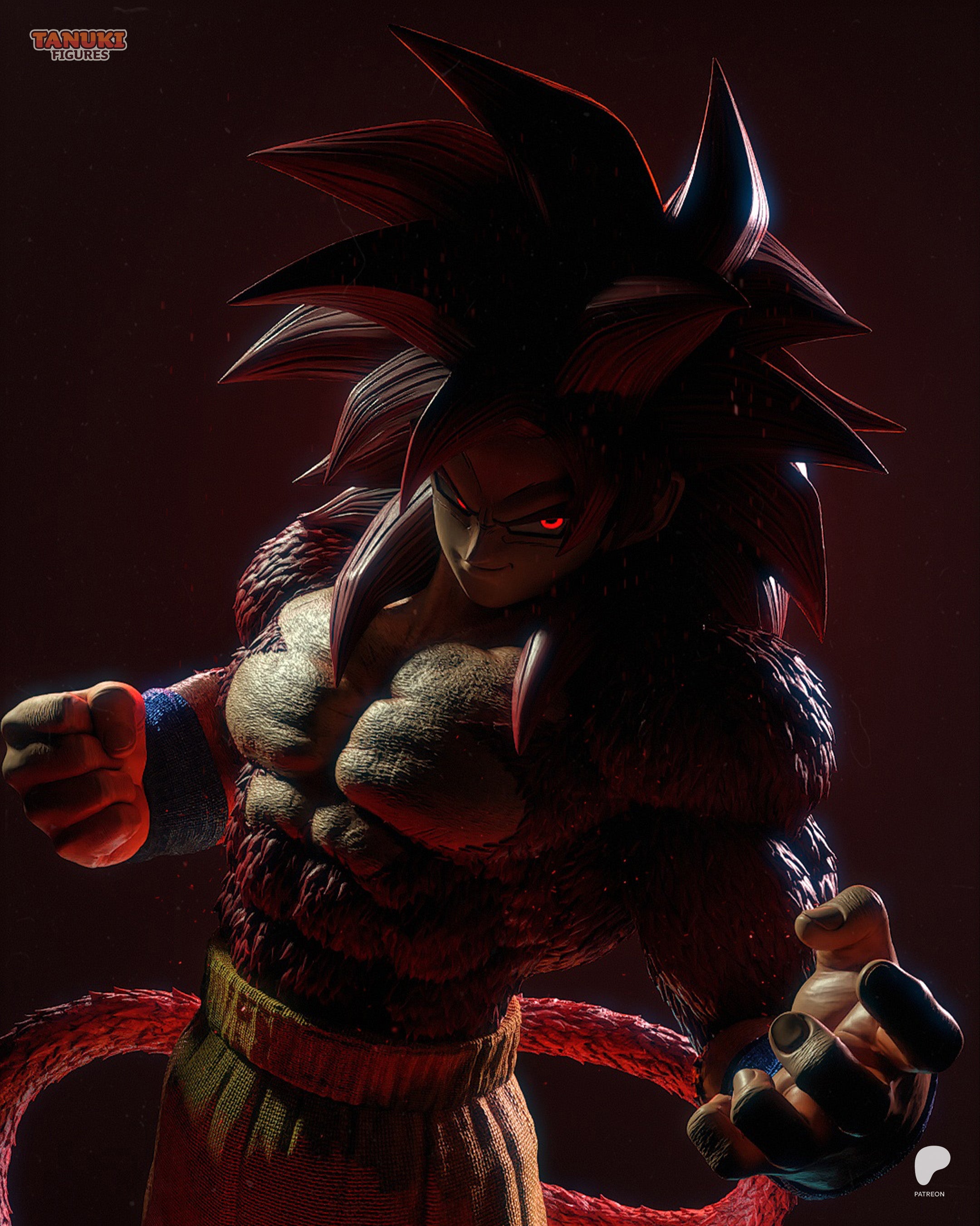 Goku SSJ4 — Dragon Ball DAIMA | Figura Coleccionável Premium em Resina 3D
