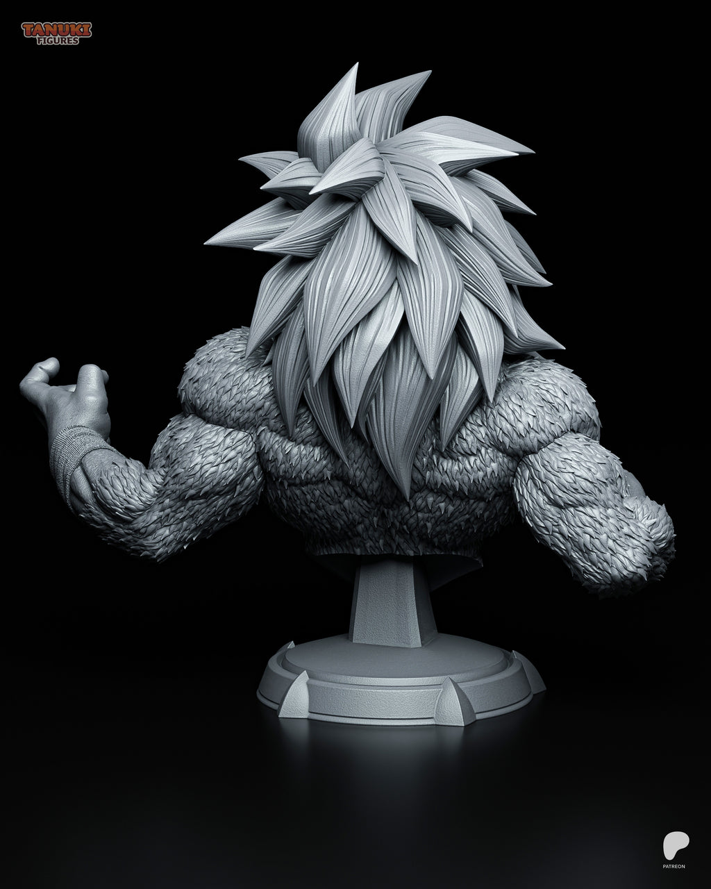 Goku SSJ4 - Busto — Figura Coleccionável Premium em Resina 3D