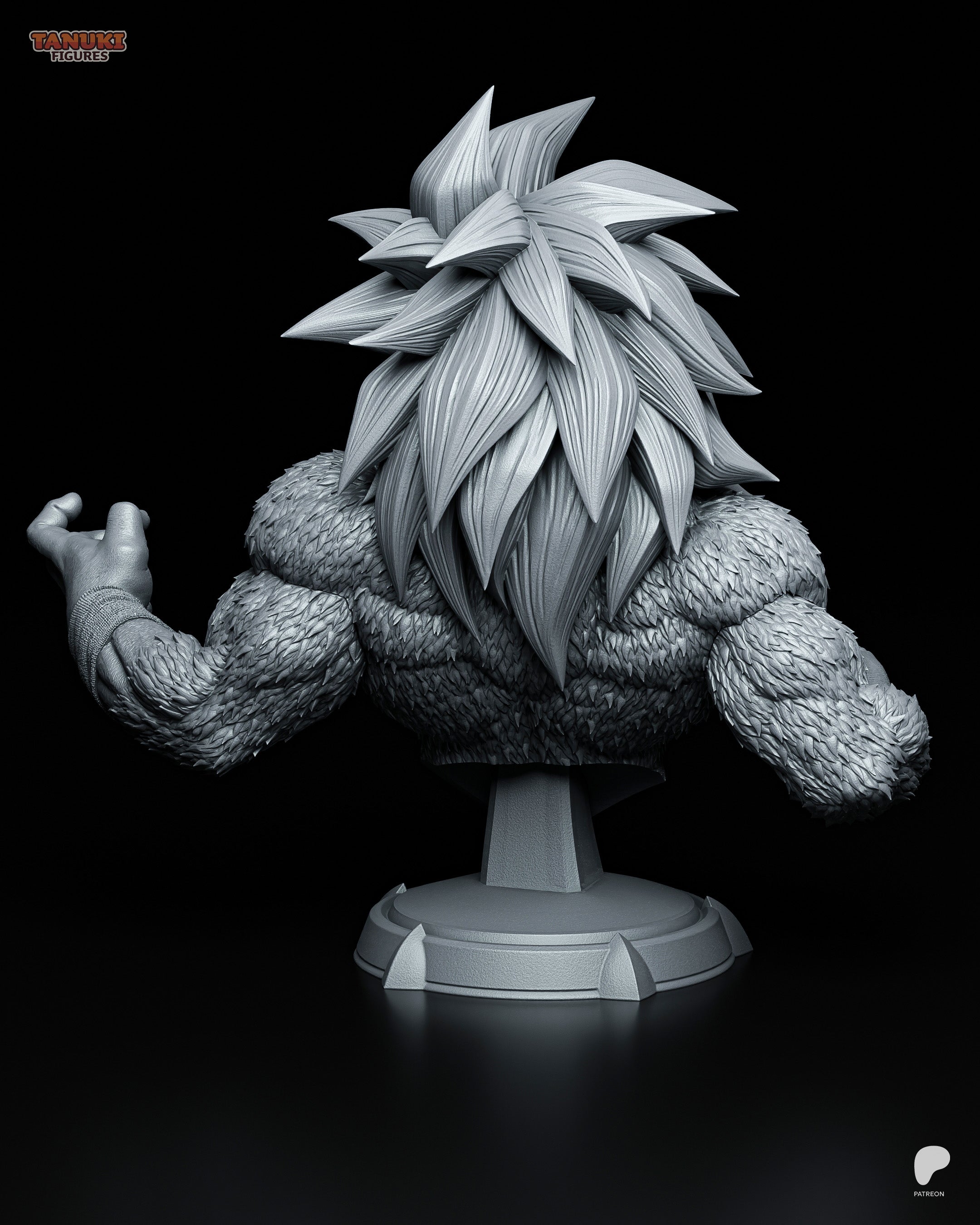 Goku SSJ4 - Busto — Figura Coleccionável Premium em Resina 3D