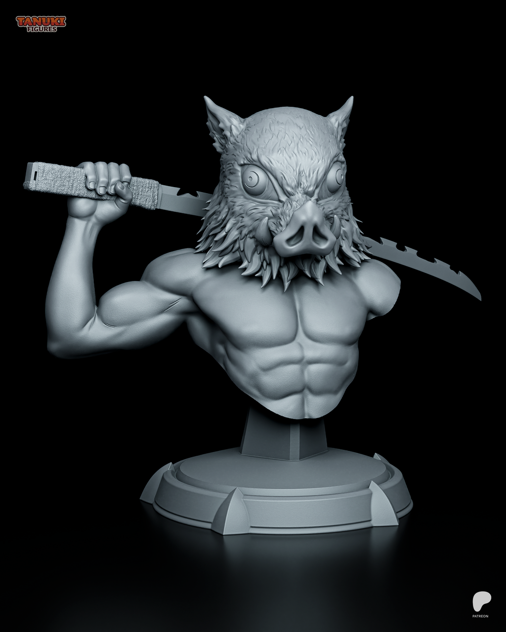 Inosuke - Demon Slayer - Busto - Figura Coleccionável Premium em Resina 3D