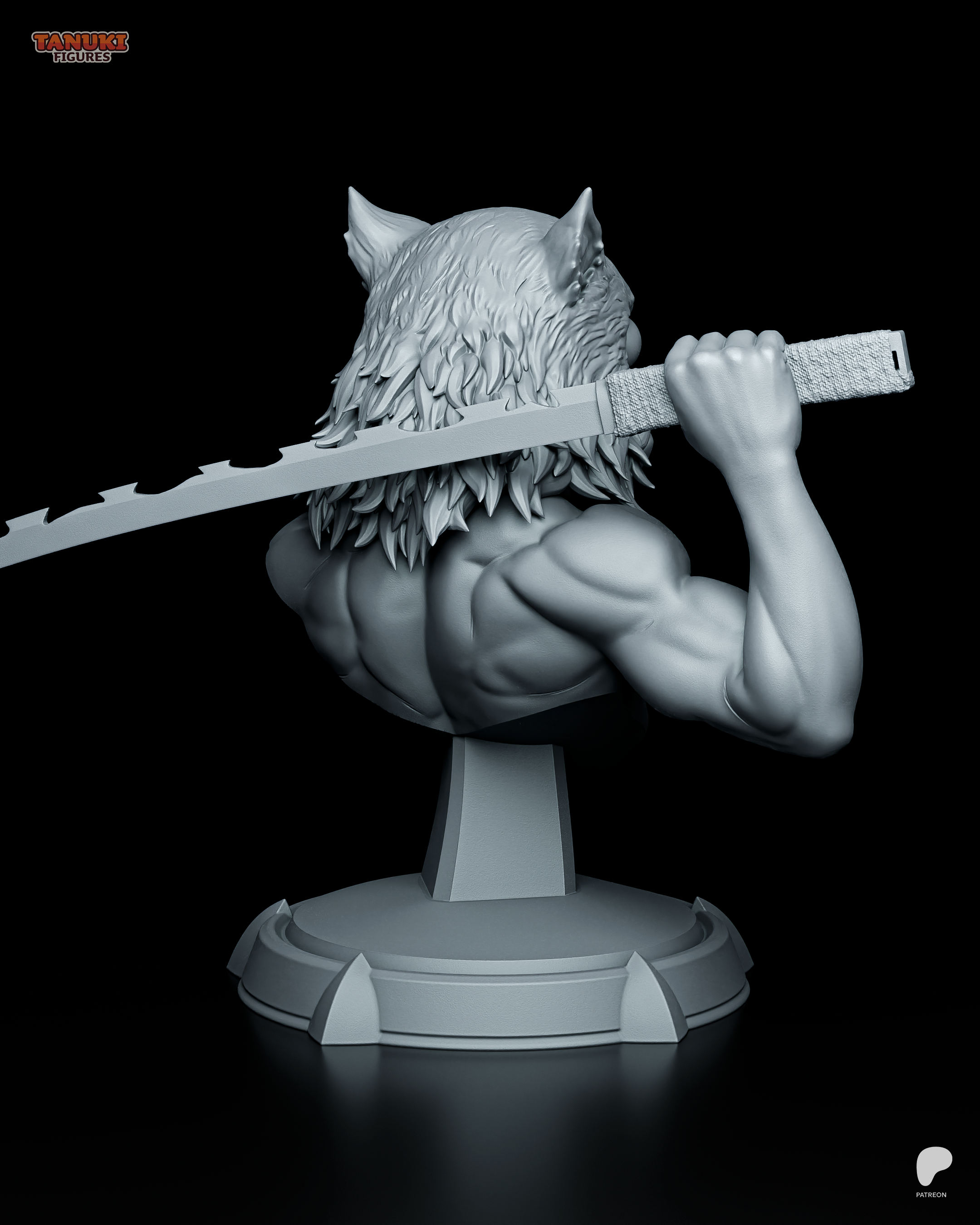 Inosuke - Demon Slayer - Busto - Figura Coleccionável Premium em Resina 3D