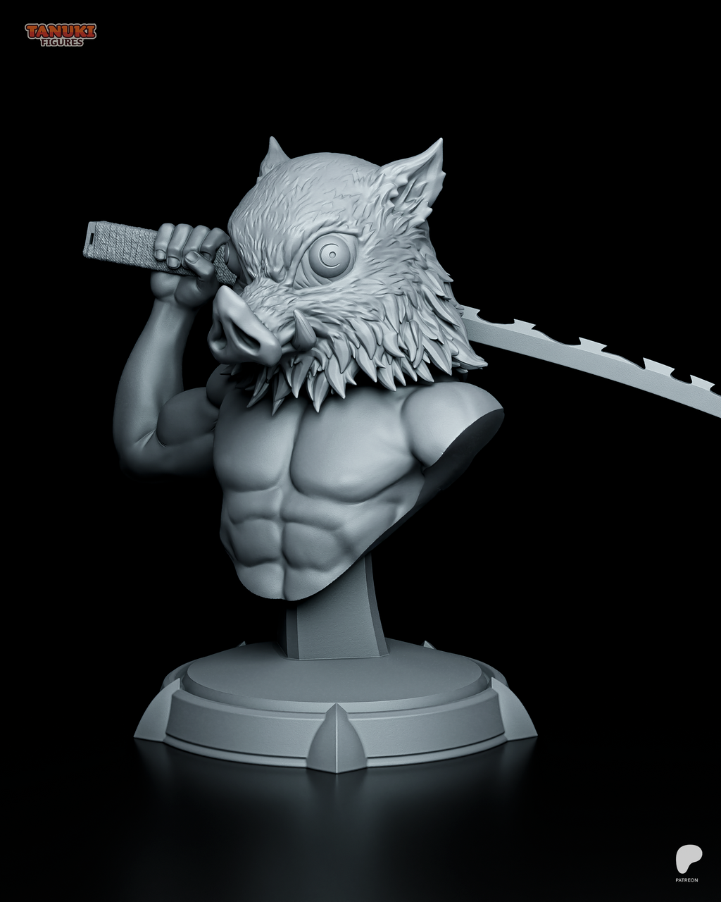 Inosuke - Demon Slayer - Busto - Figura Coleccionável Premium em Resina 3D