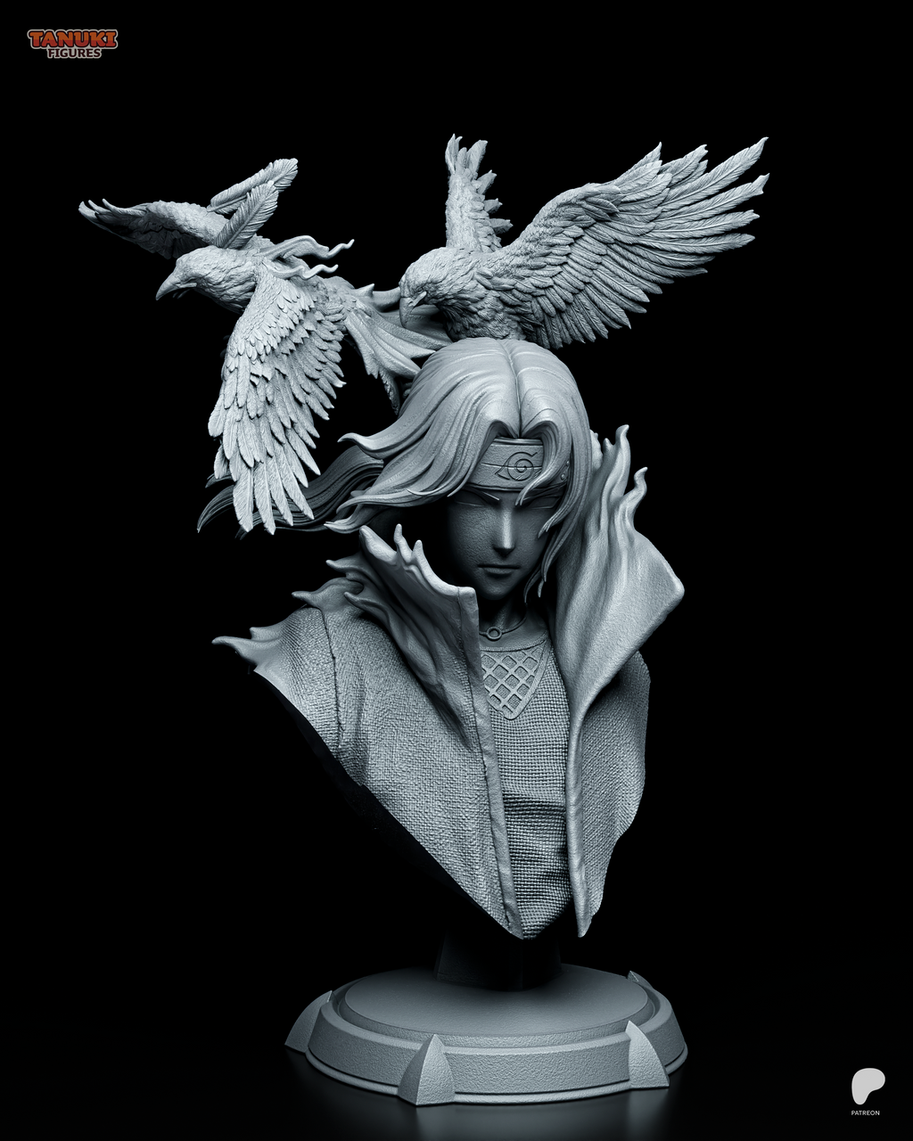 Itachi - Naruto - Busto - Figura Coleccionável Premium em Resina 3D