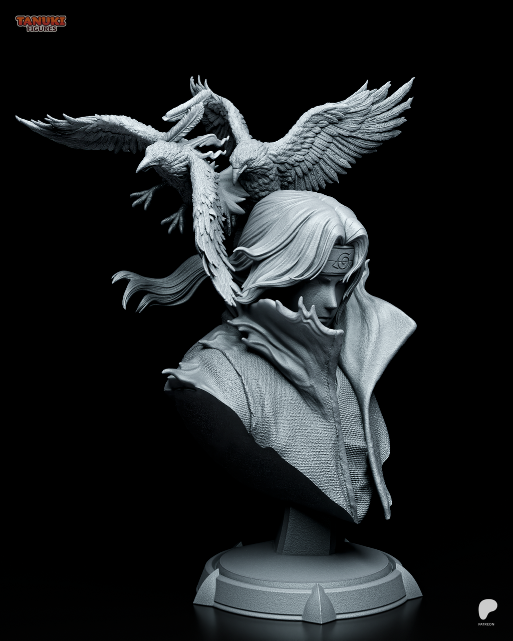 Itachi - Naruto - Busto - Figura Coleccionável Premium em Resina 3D