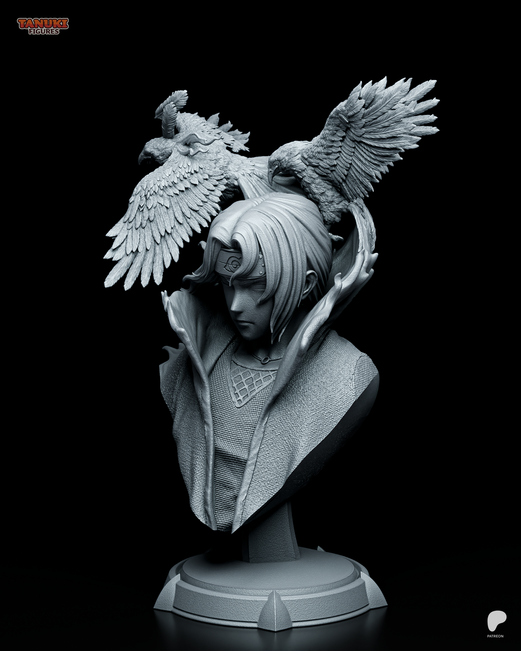 Itachi - Naruto - Busto - Figura Coleccionável Premium em Resina 3D