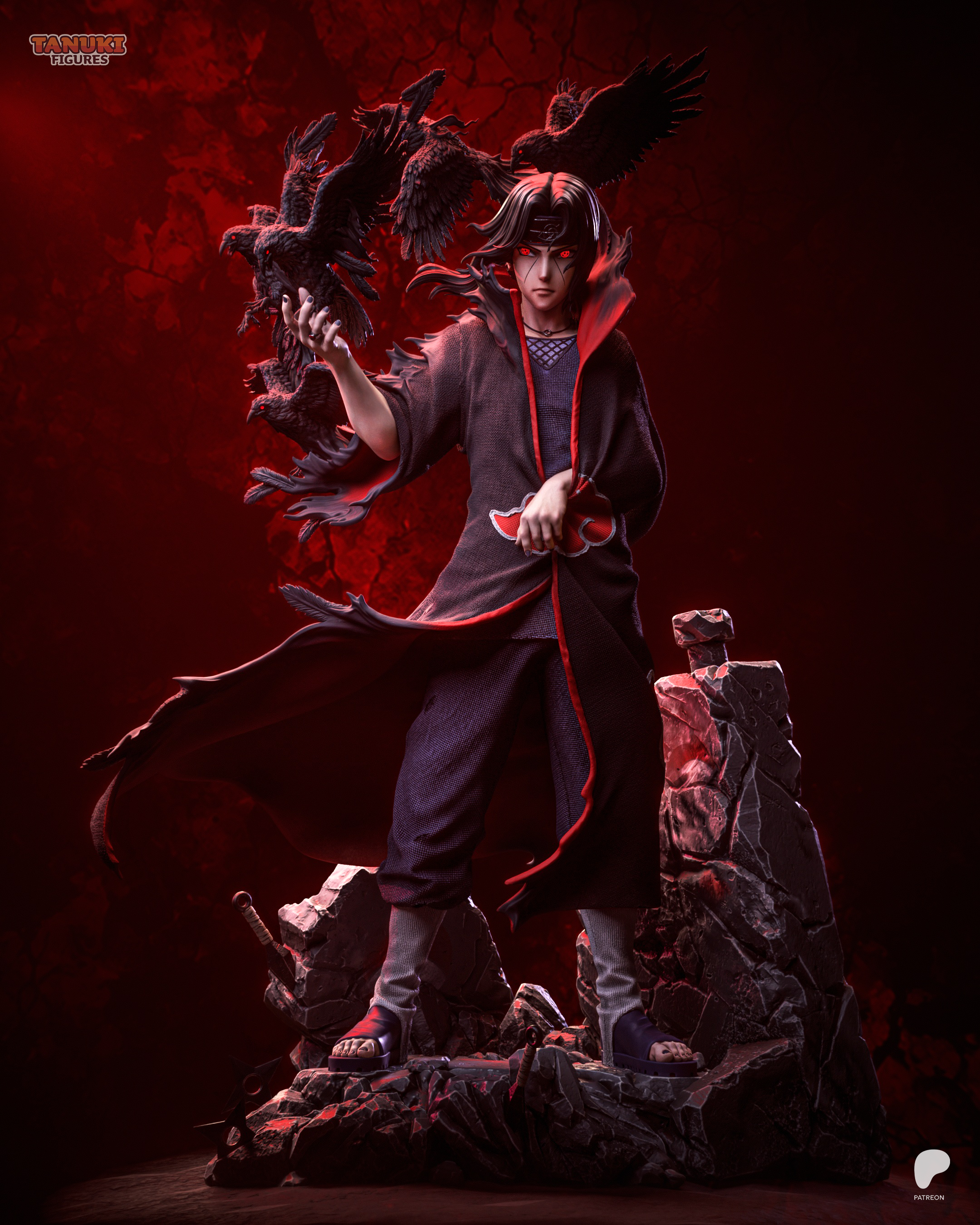 Itachi - Naruto - Figura Coleccionável Premium em Resina 3D