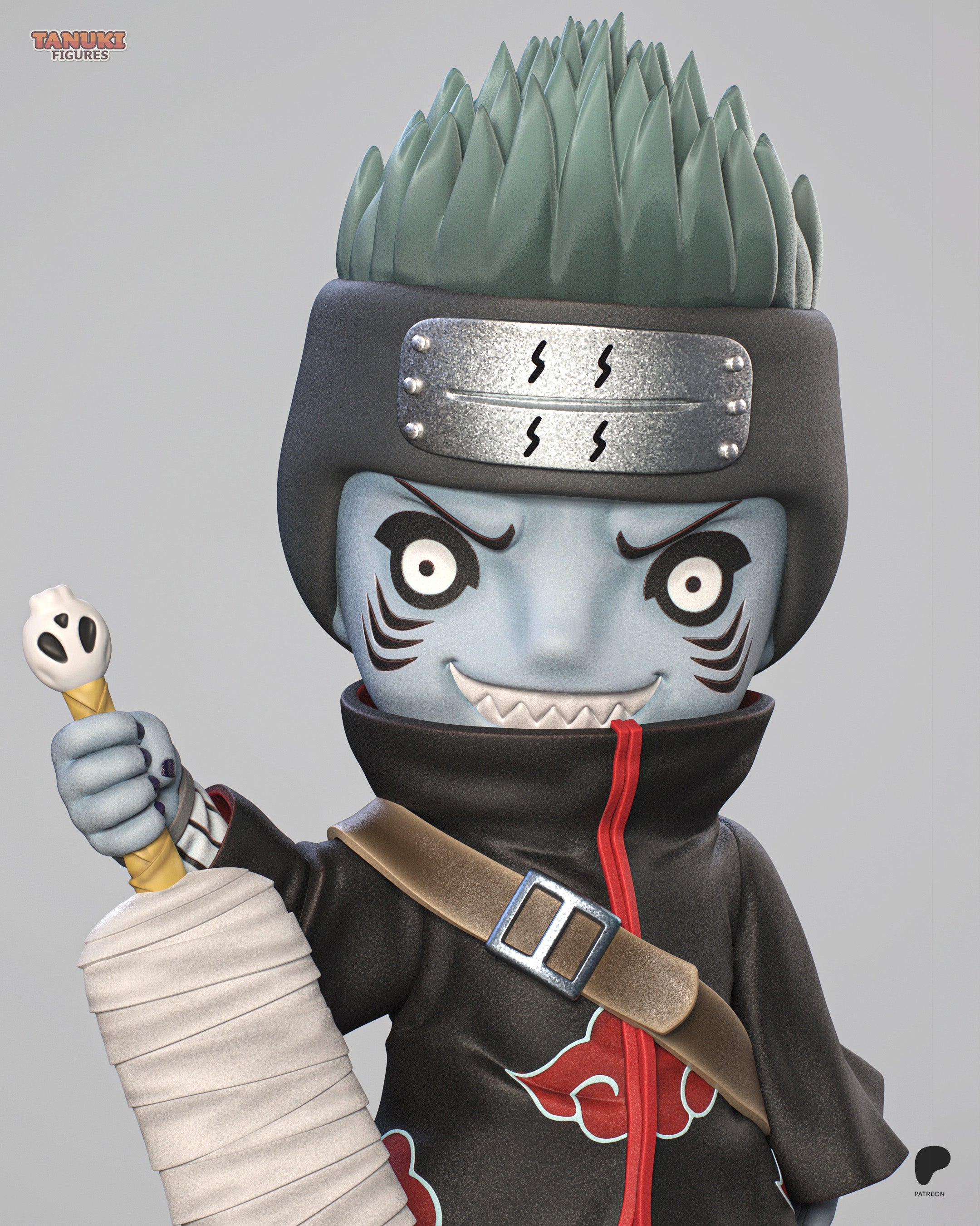 Kisame - Naruto - Chibi - Figura Coleccionável Premium em Resina 3D