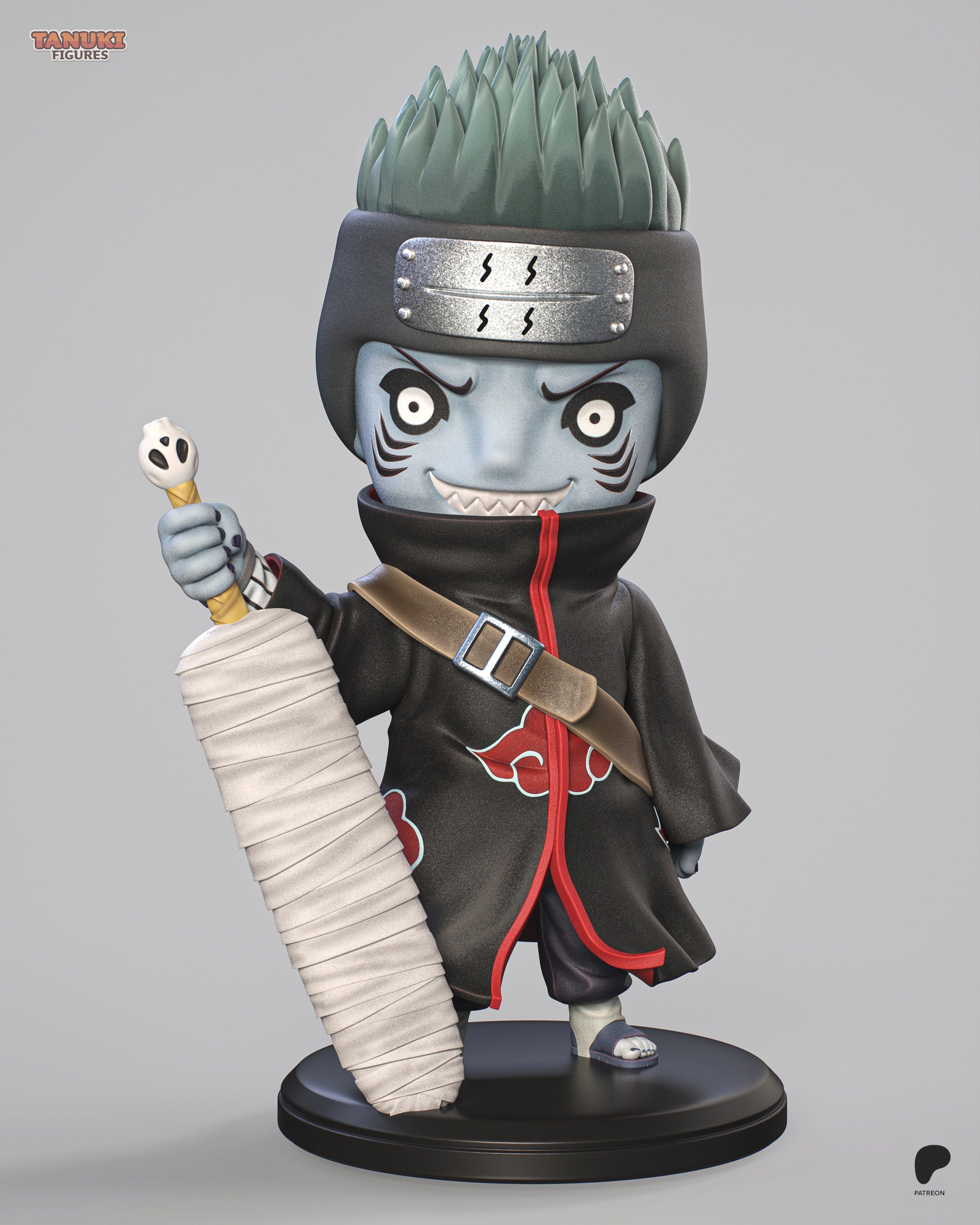 Kisame - Naruto - Chibi - Figura Coleccionável Premium em Resina 3D
