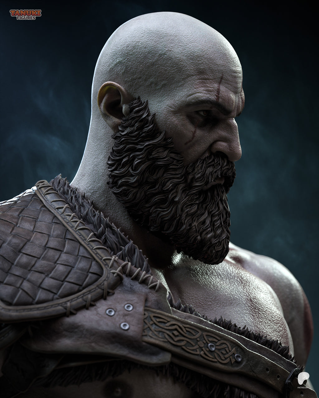Kratos - God of War — Figura Coleccionável Premium em Resina 3D