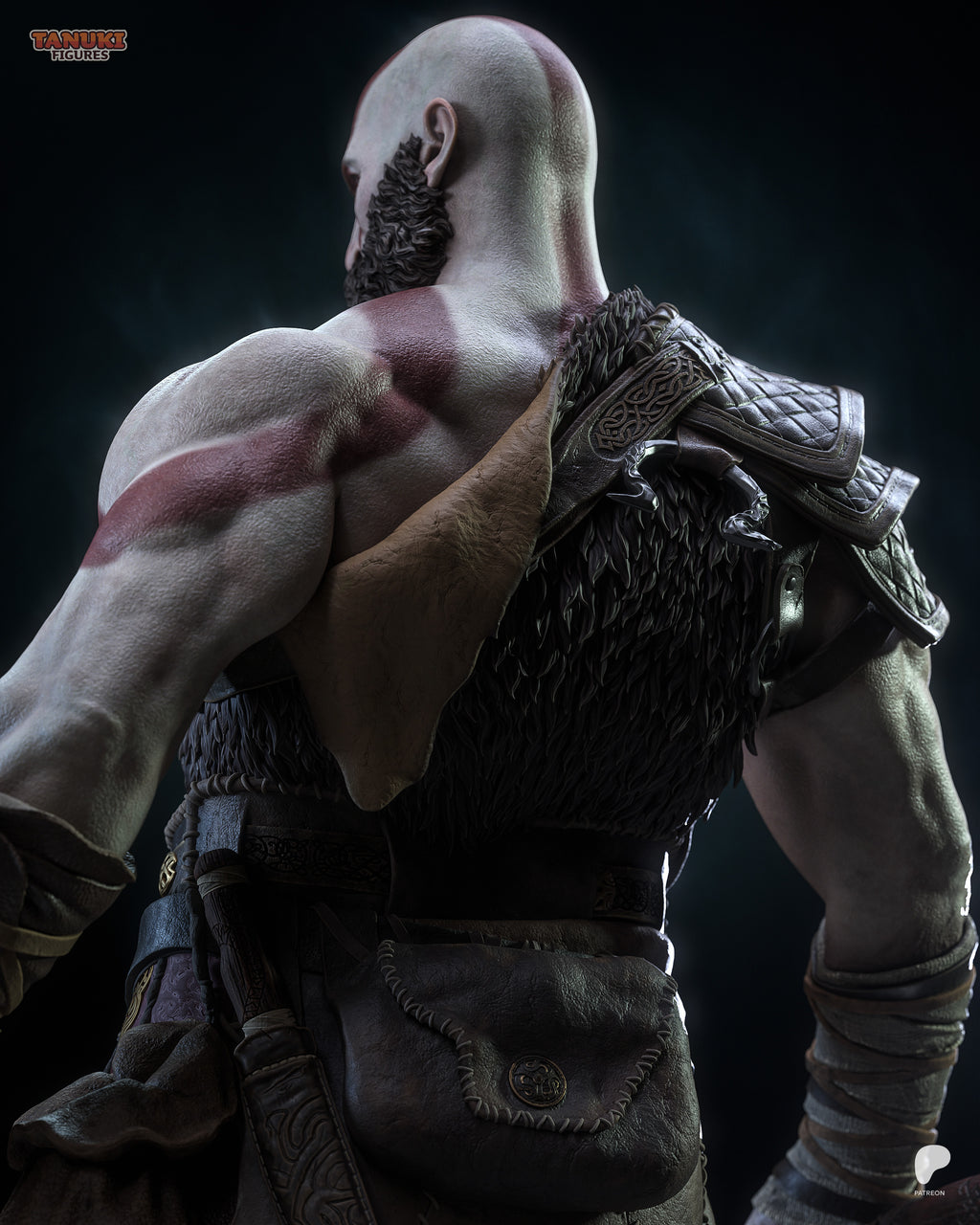Kratos - God of War — Figura Coleccionável Premium em Resina 3D