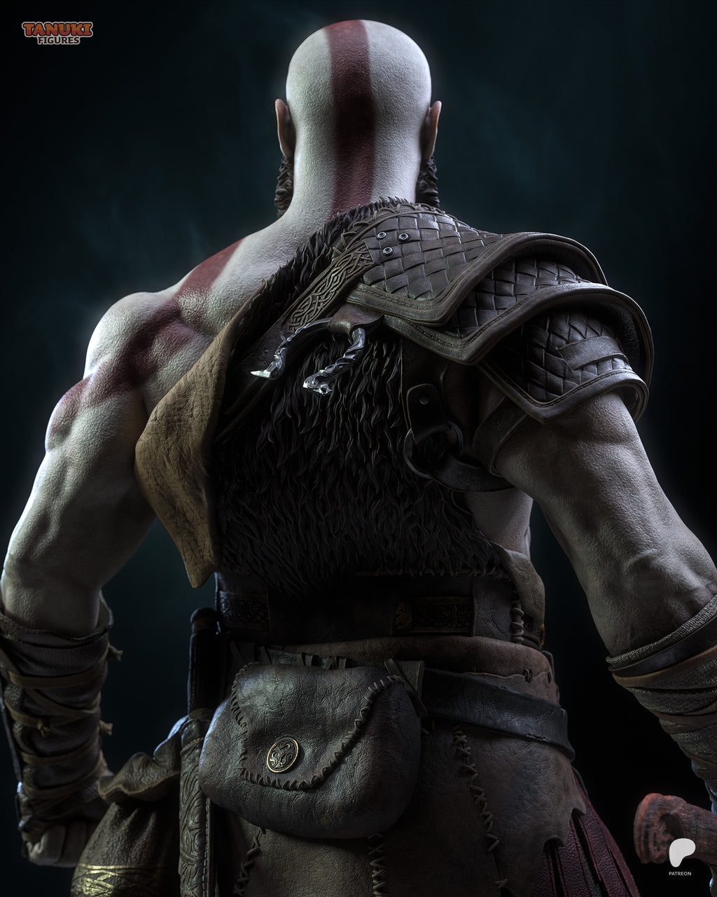Kratos - God of War — Figura Coleccionável Premium em Resina 3D