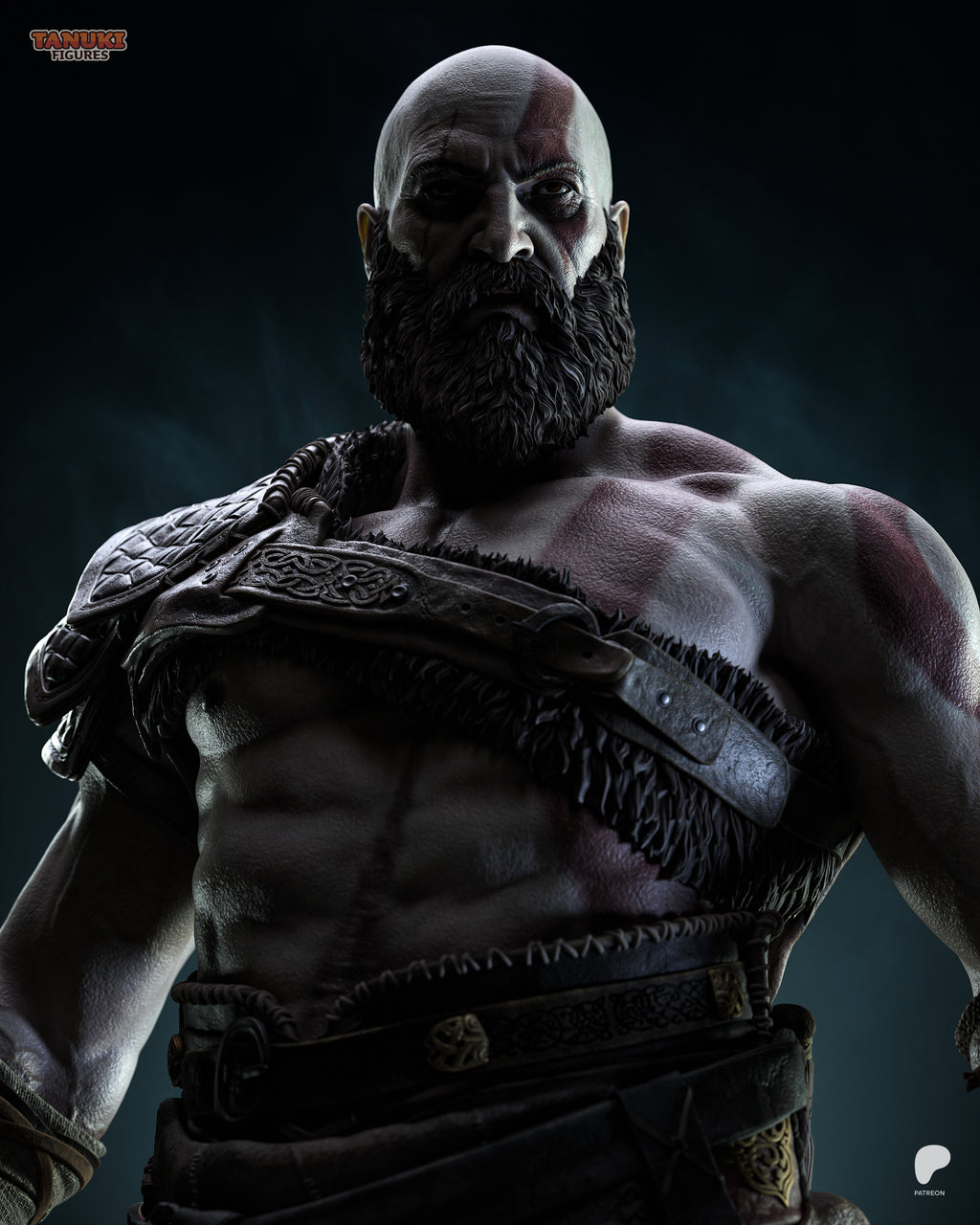 Kratos - God of War — Figura Coleccionável Premium em Resina 3D