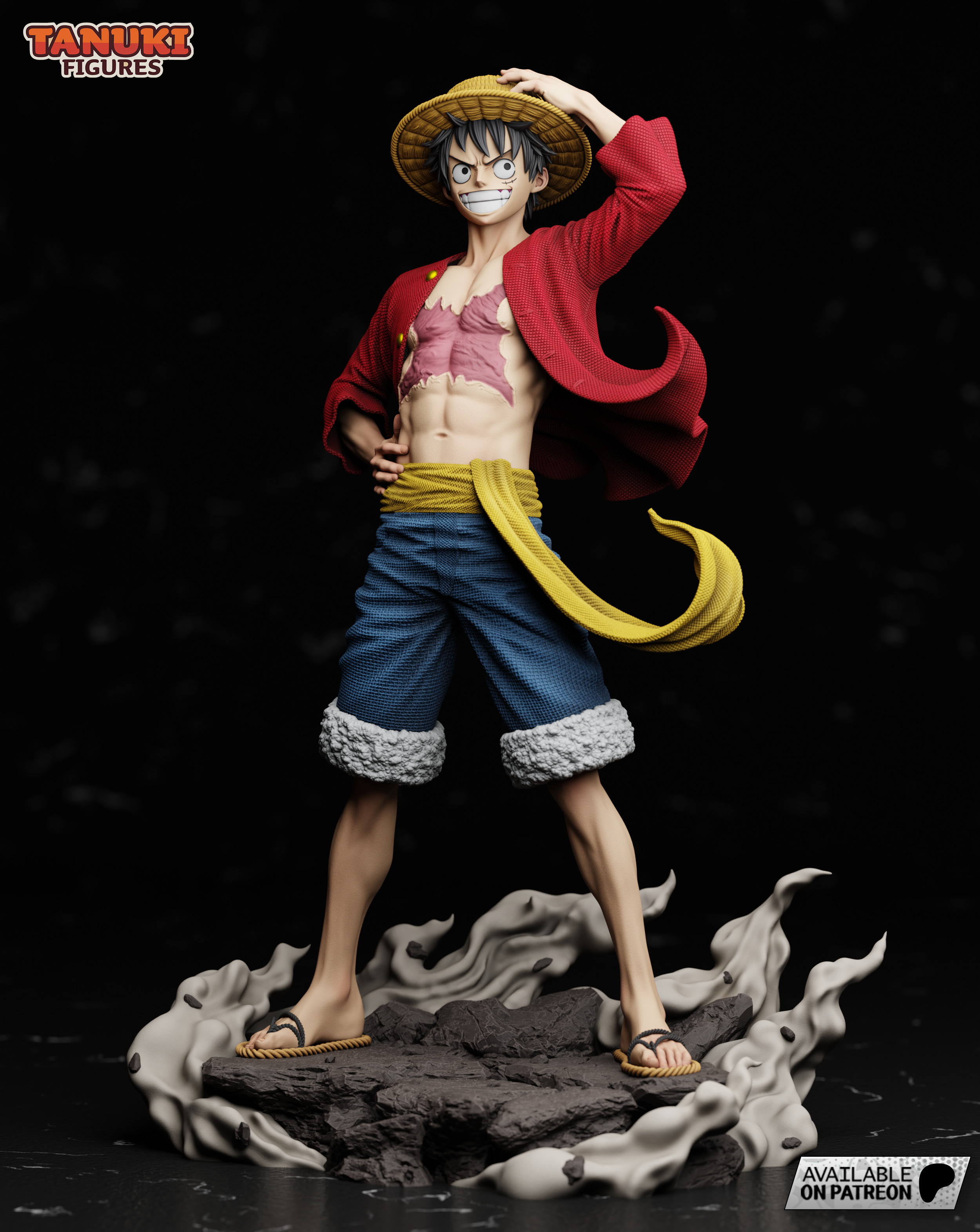 Luffy — One Piece | Figura Coleccionável Premium em Resina 3D
