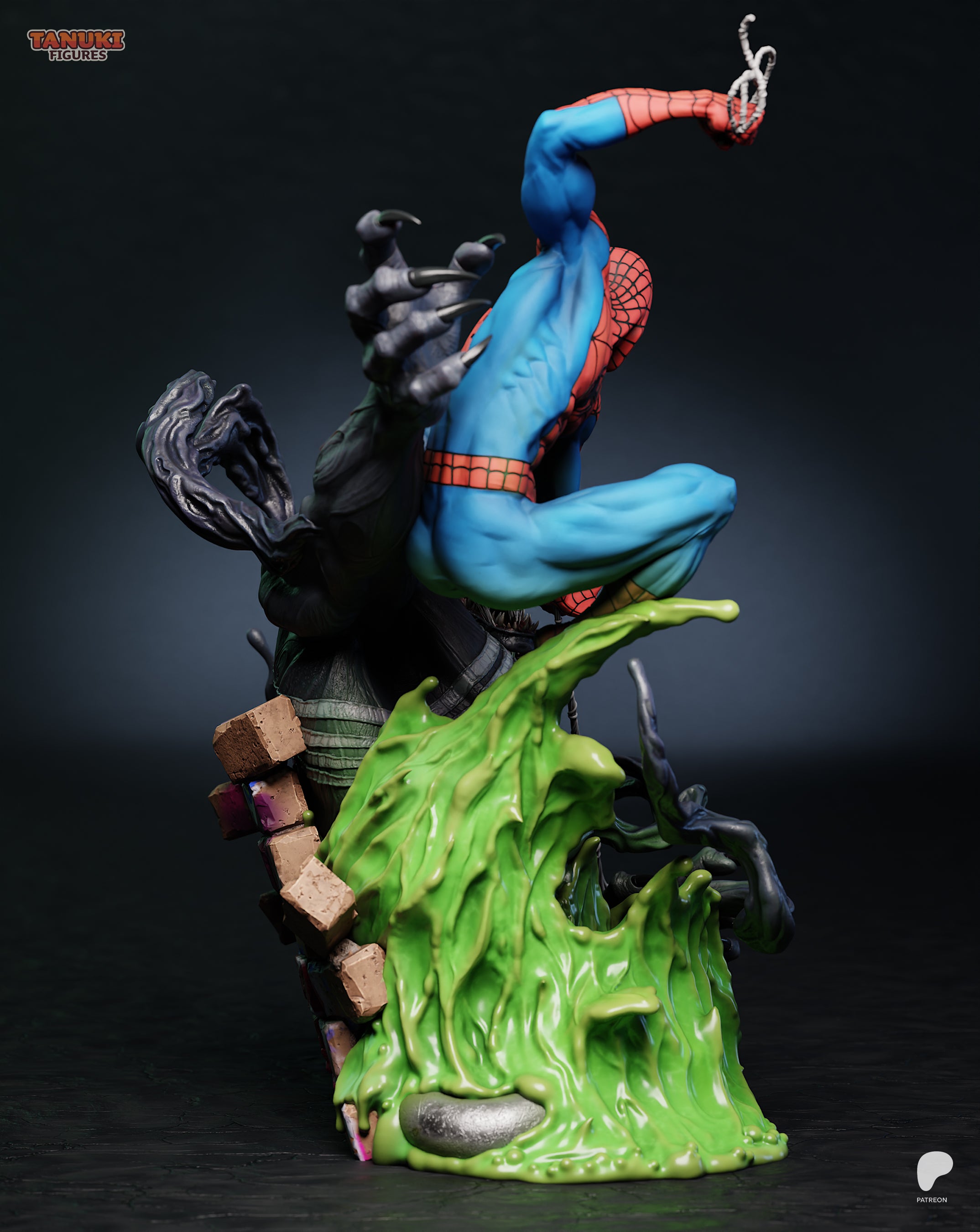 Spiderman - Venom — Figura Coleccionável Premium em Resina 3D