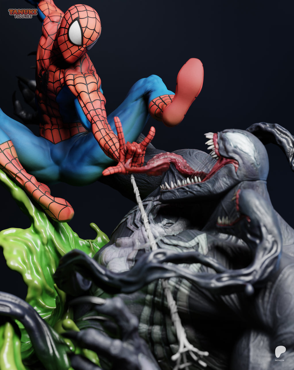 Spiderman - Venom — Figura Coleccionável Premium em Resina 3D