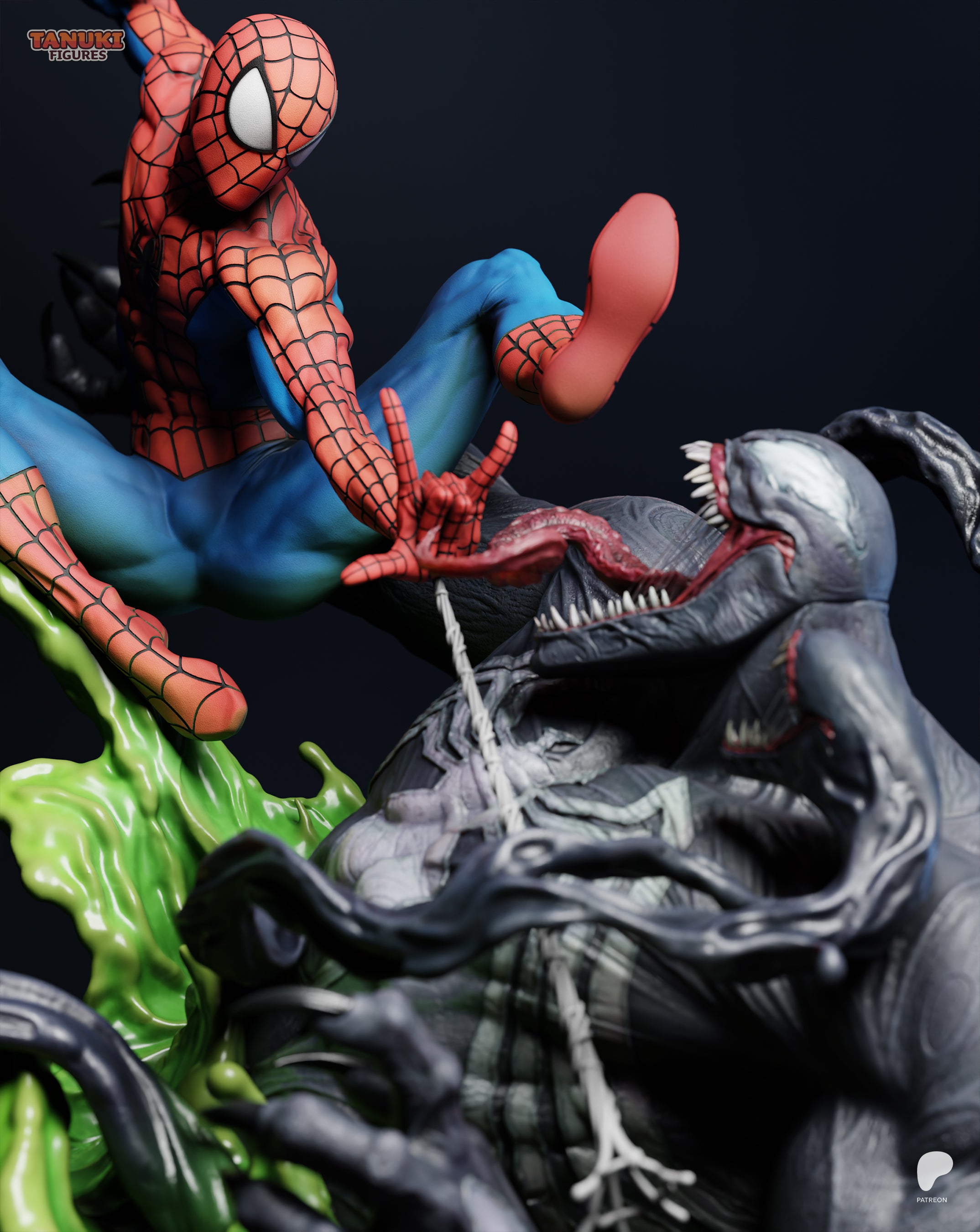 Spiderman - Venom — Figura Coleccionável Premium em Resina 3D