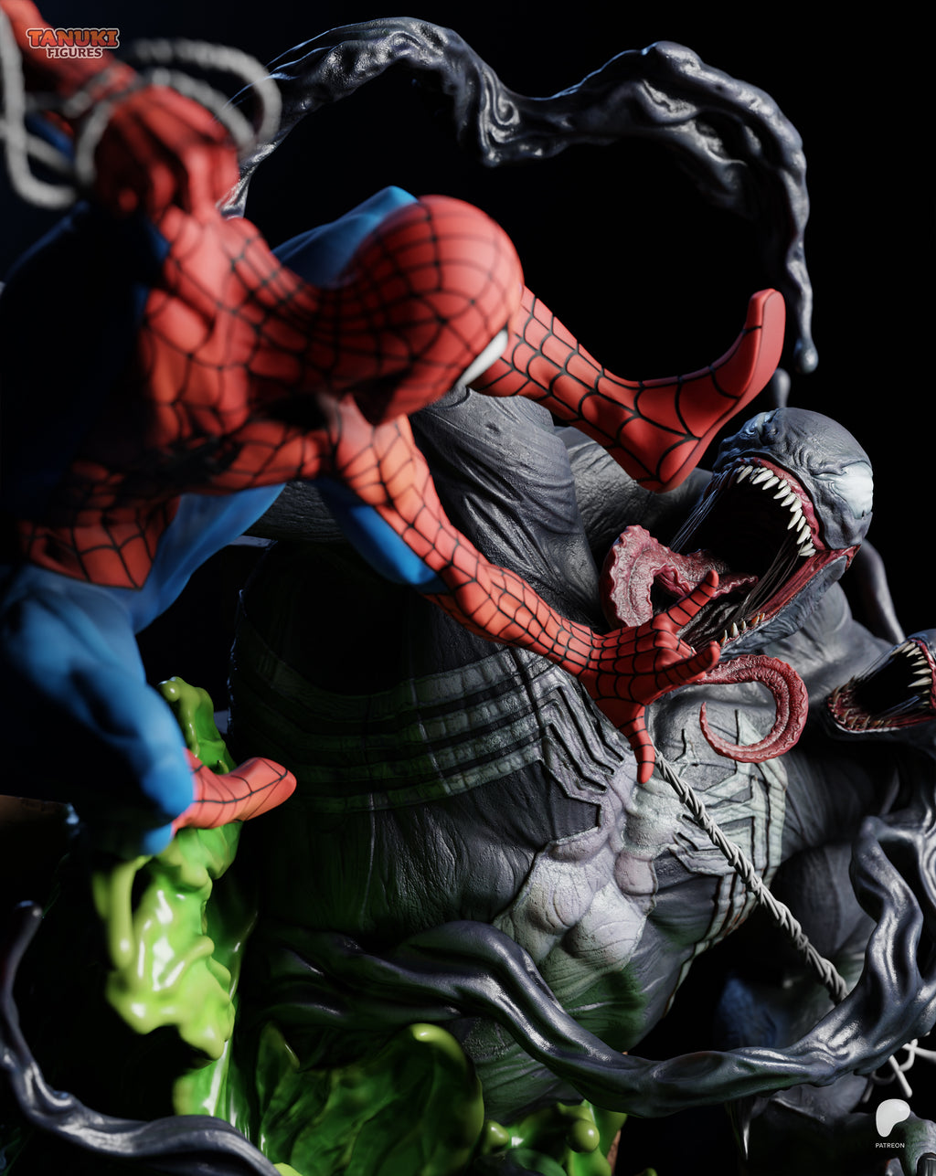 Spiderman - Venom — Figura Coleccionável Premium em Resina 3D