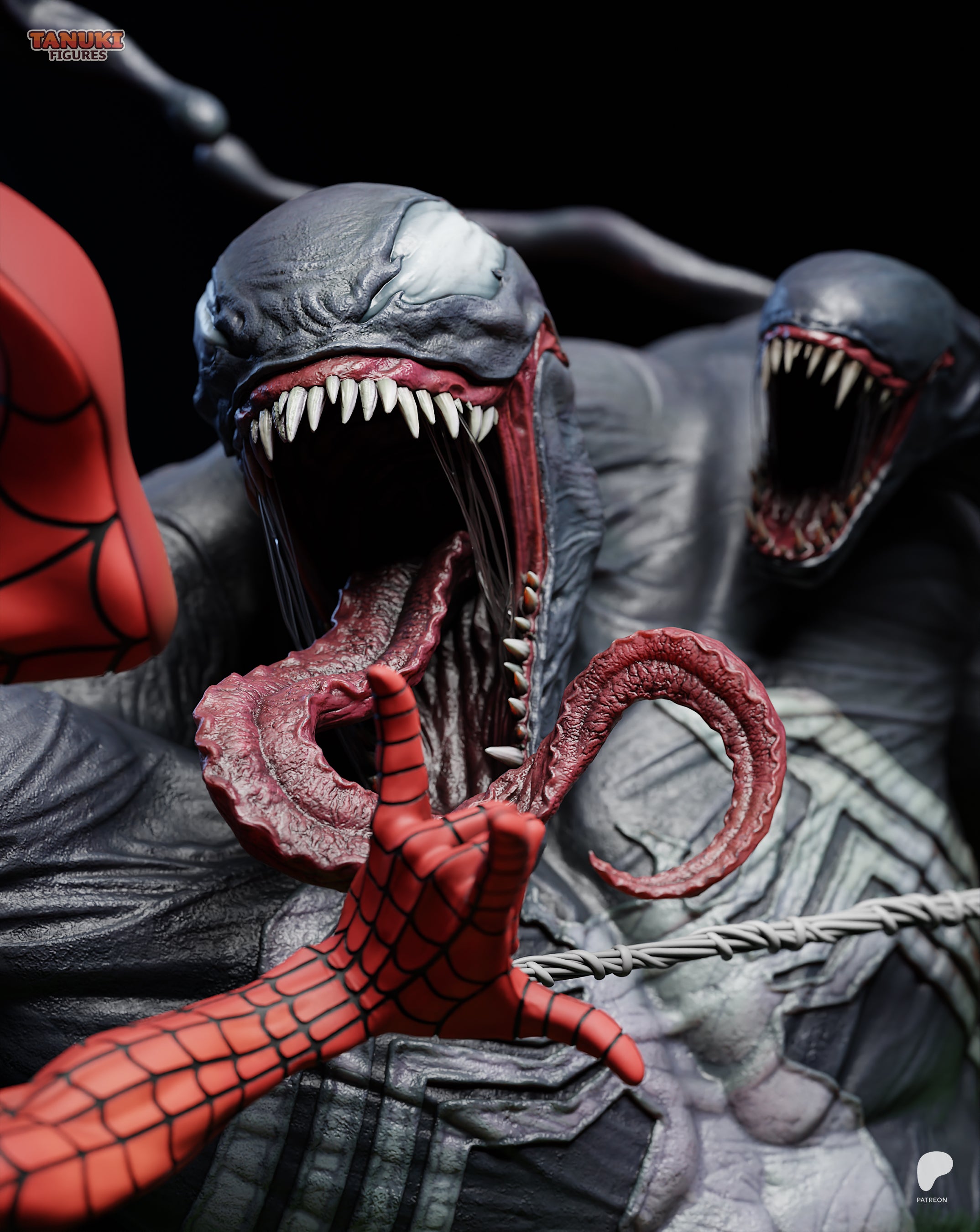 Spiderman - Venom — Figura Coleccionável Premium em Resina 3D