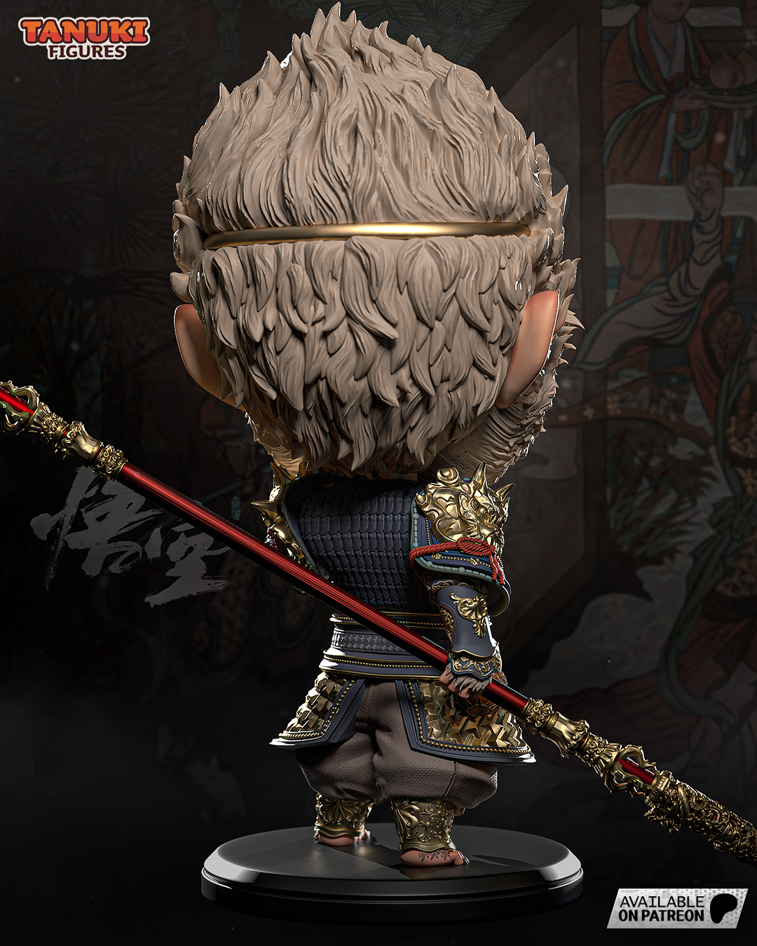 Wukong - Chibi — Figura Coleccionável Premium em Resina 3D